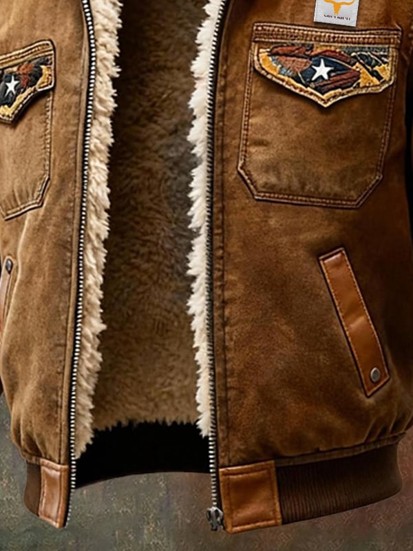 Politano - Chaqueta Retro De Cuero