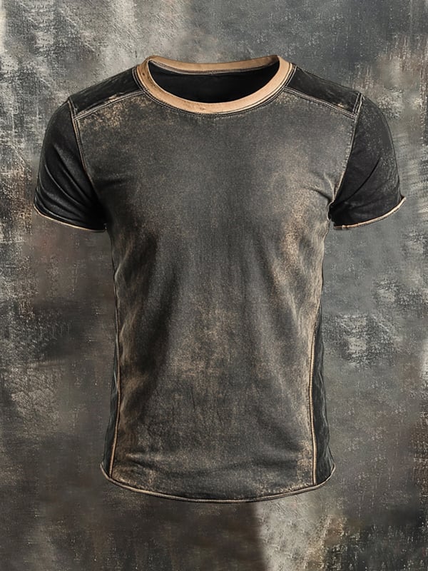 Camiseta Henley con diseño Retro Rn Bloques De Color Para Hombre