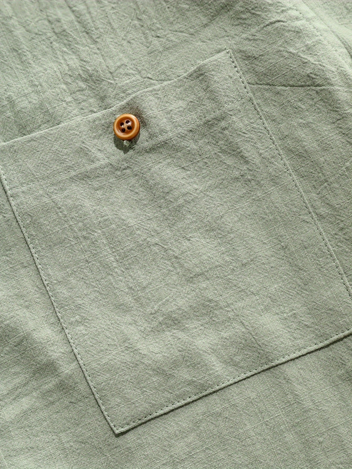 Tejada - Camisa Informal De Algodón Con Bolsillo