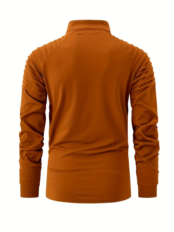 Linwood  - Manga Larga Polo Camisa Con Cremallera