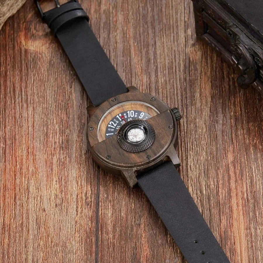 Stellan: Relojes de Madera con Correa de Cuero