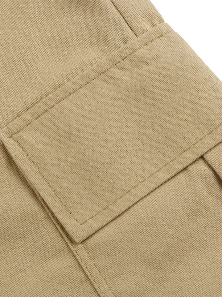 Jelte - Pantalones Cortos Cargo Informales Sin Elasticidad y Con Cordón