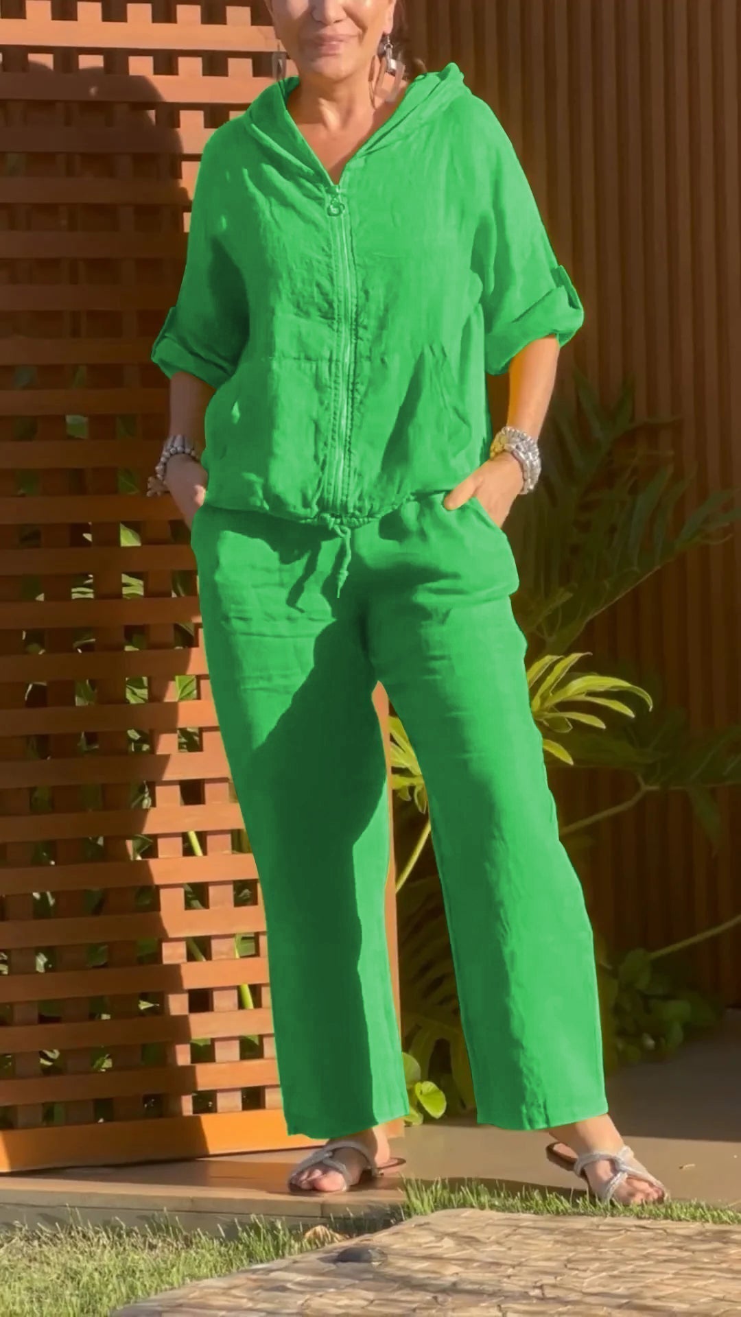 Pietra - Traje De Dos Piezas Con Capucha Y Cremallera