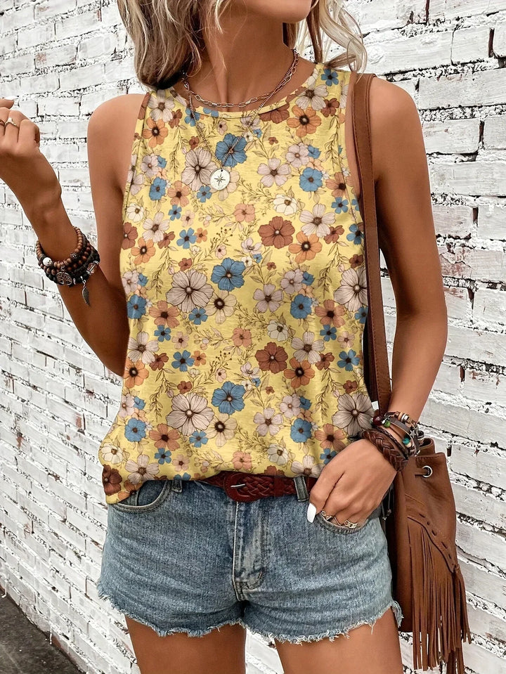 Lilou - Top Informal De Verano Con Estampado Floral