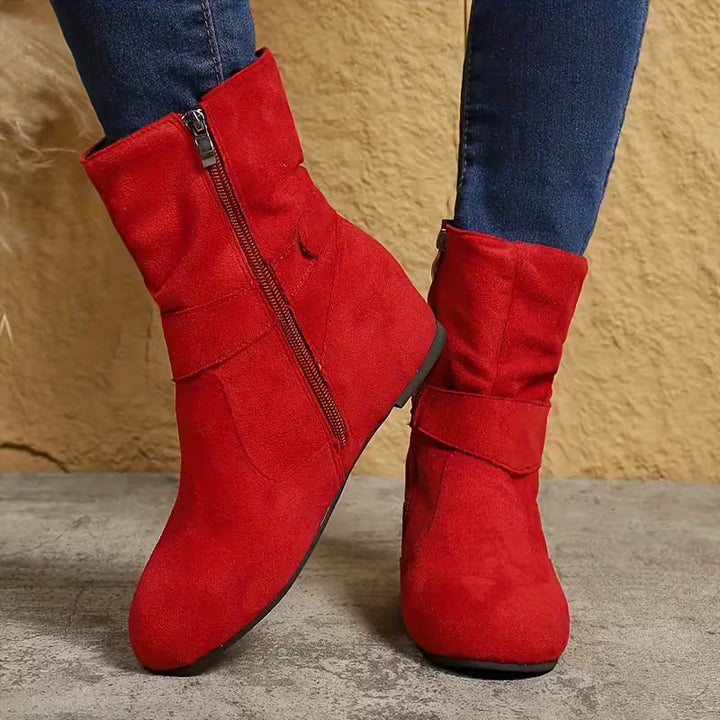 Belynda - Botines de Cuña Holgados Con Correa de Hebilla