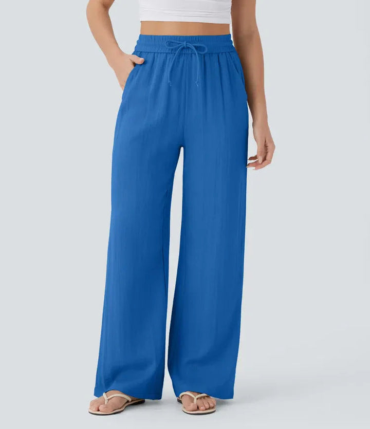 Zafeiria - Elegantes Pantalones De Lino