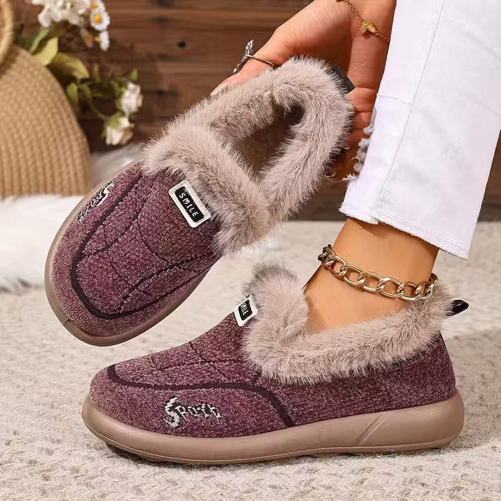 Nolani - Zapatillas De Invierno De Piel Sintética a La Moda