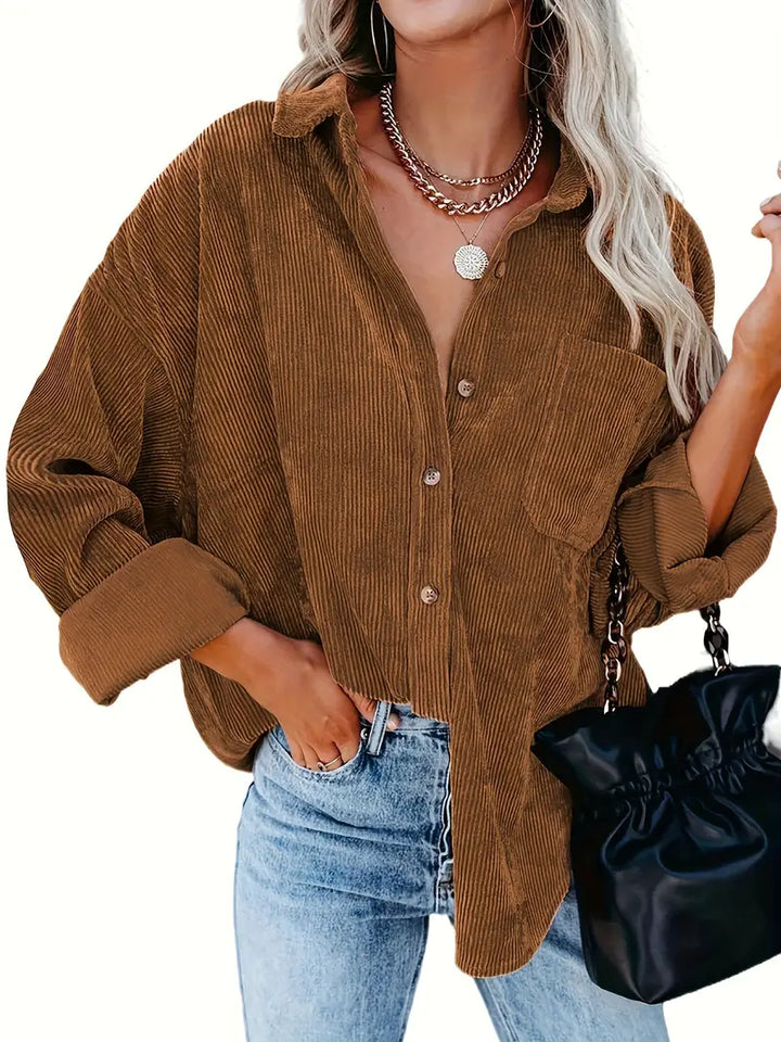 Irmela - Manga Larga Botón Camisa