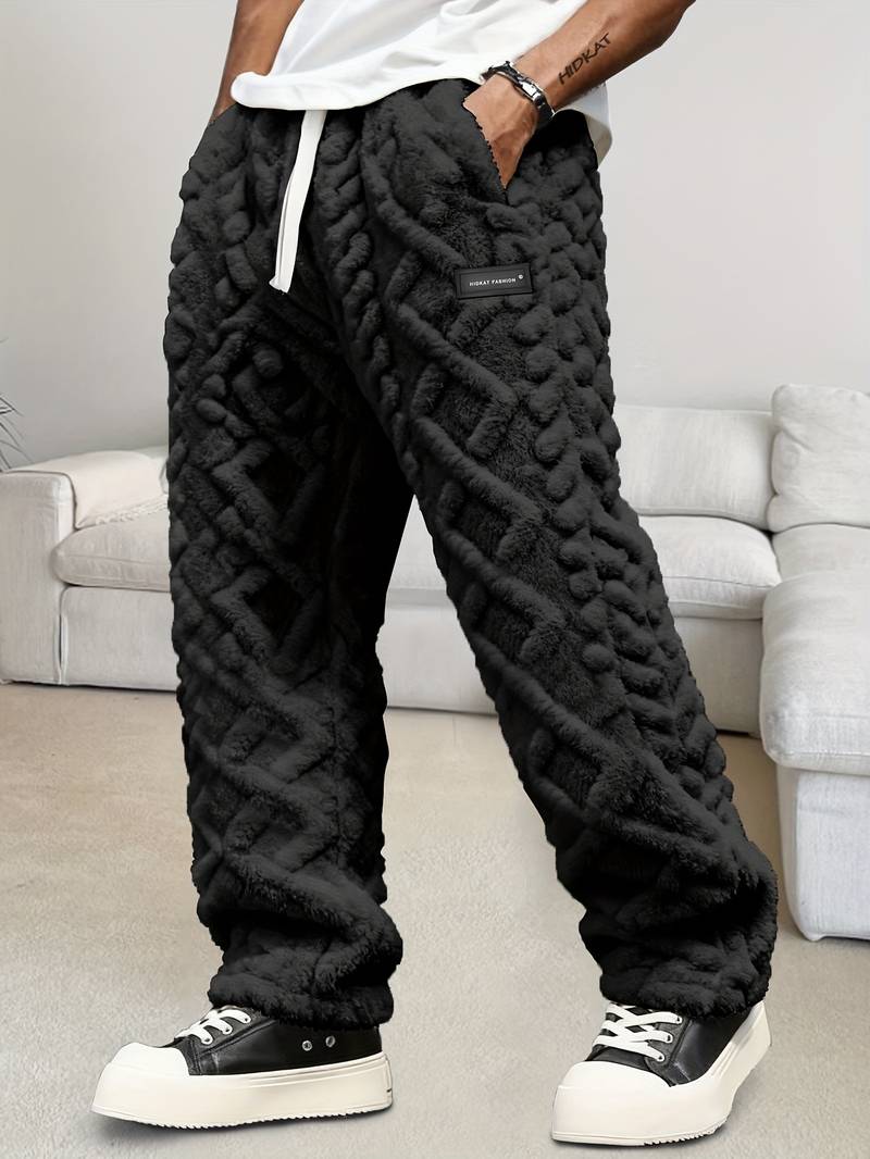 Zecharia - Pantalón Con Estampado Geométrico y Cintura Elástica