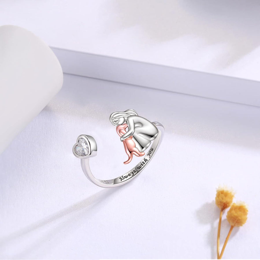 PawRing - Anillo Ajustable de Plata para Perros