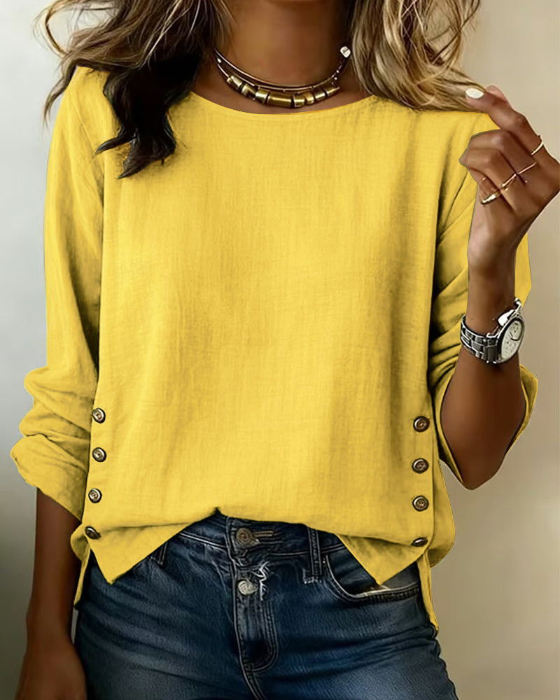 Rima - Blusa Elegante Con Botones
