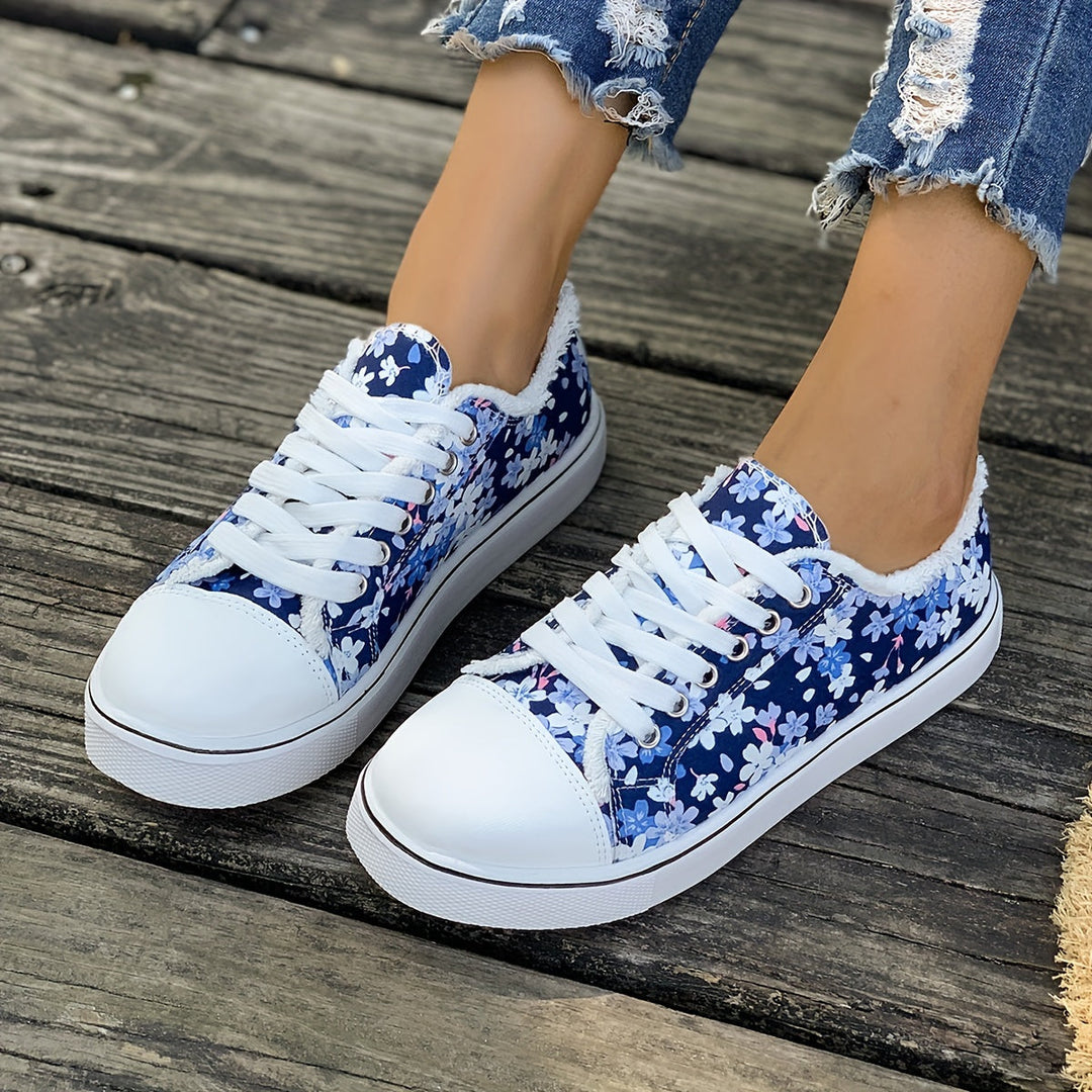 Bristy - Zapatos Con Cordones y Estampado Flores