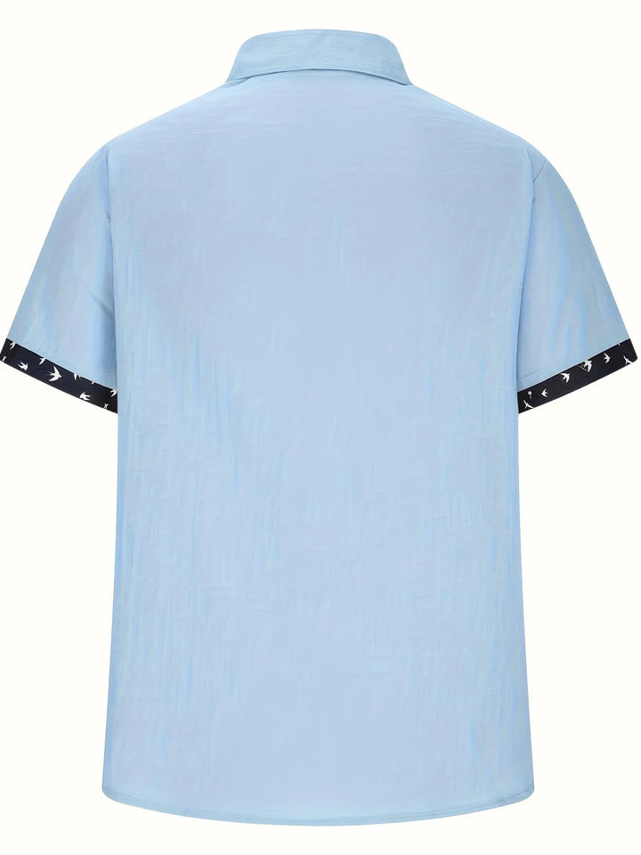 Trofim - Camisa Elegante Con Estampado De Pájaros