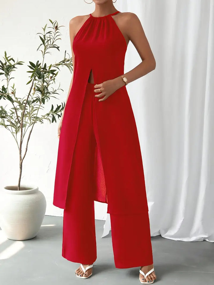 Eirini - Elegante Conjunto De Dos Piezas Sin Mangas