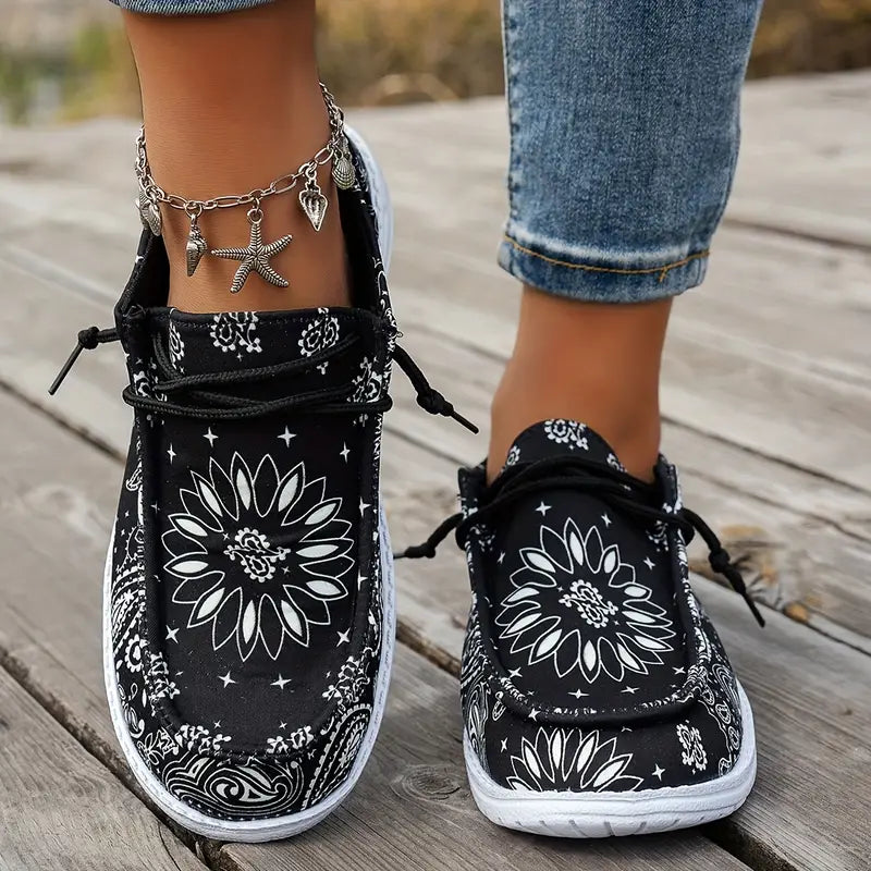 Isavella - Informal Verano Zapatos Con Estampado Floral