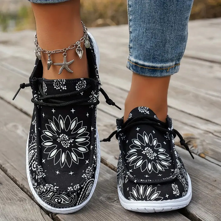 Isavella - Informal Verano Zapatos Con Estampado Floral