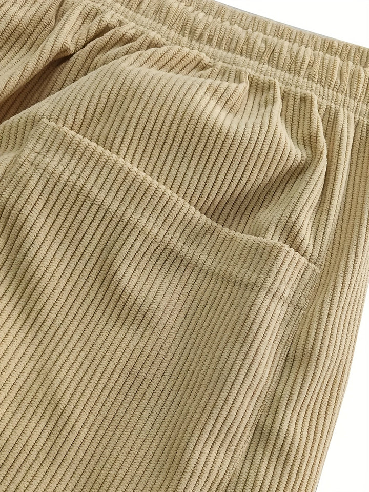 Asher - Pantalones Rectos Con Cintura Ajustable Con Cordón