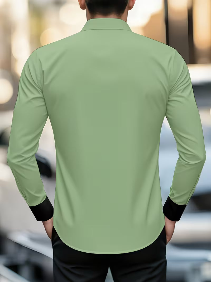 Zigmas - Elegante Camisa de Manga Larga Con Botones