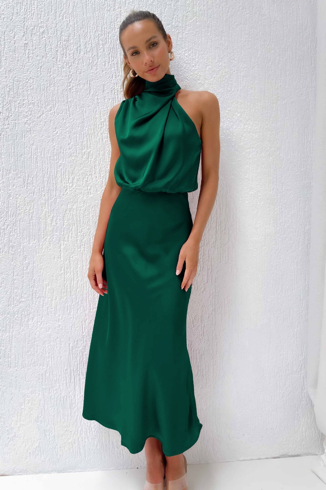 Justyna – Vestido Largo Con Escote Halter