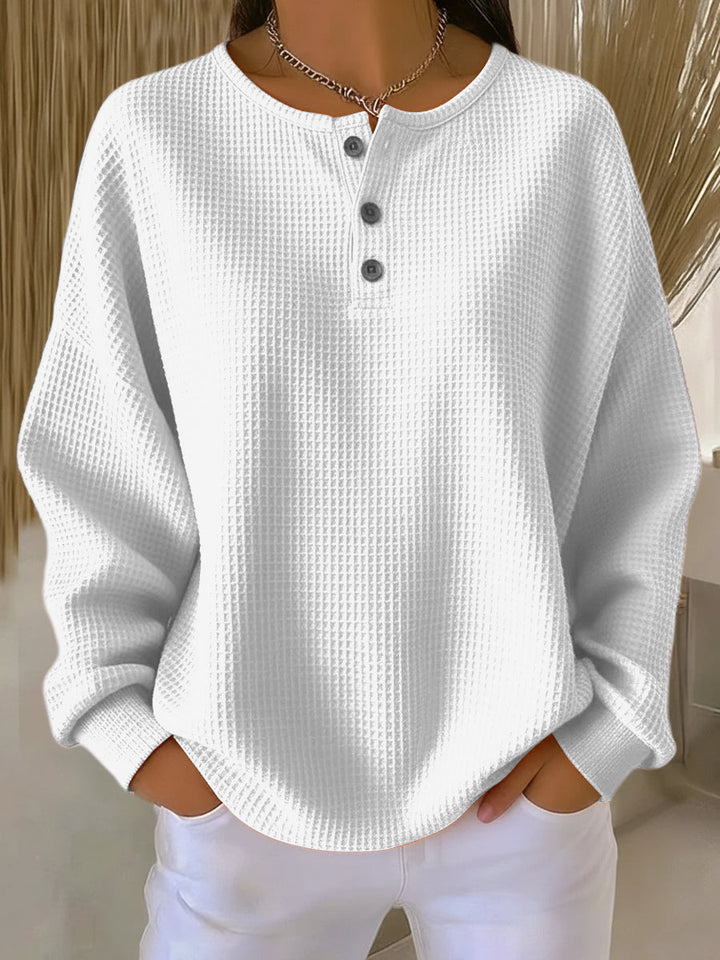 Ritona - Sudadera Henley De Punto De Gofre