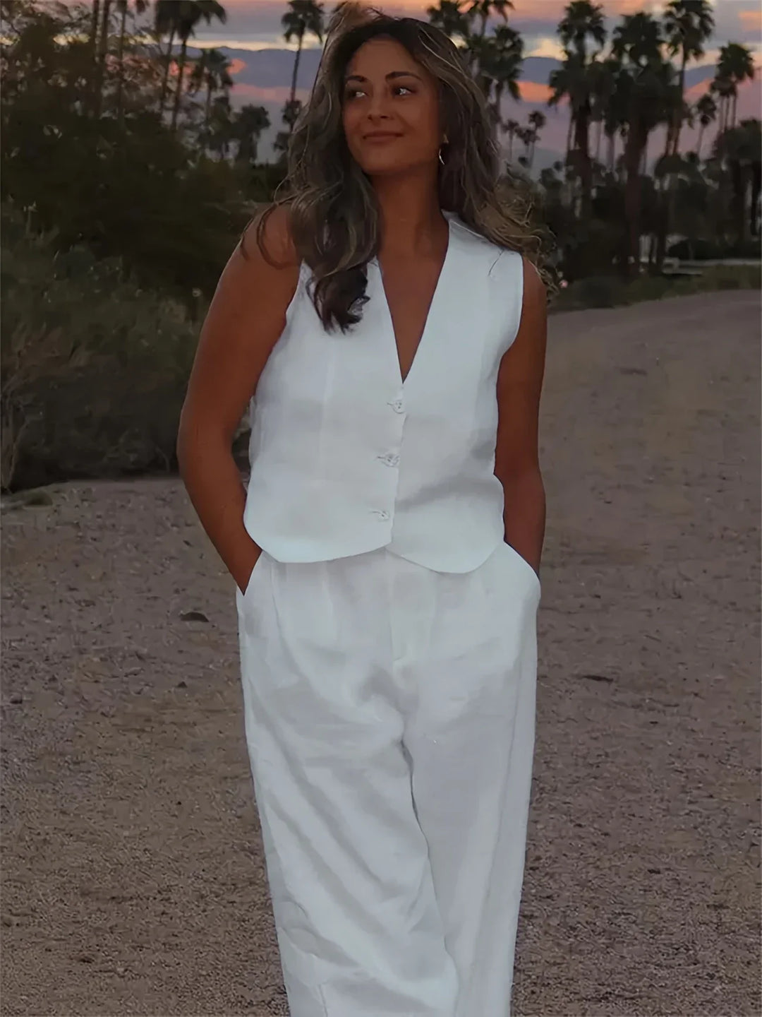 Jorja - Elegante Conjunto De Dos Pezas Sin Mangas