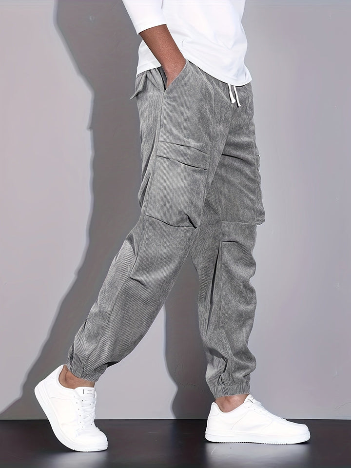 Blevin - Pantalones Carga Con Múltiples Bolsillos