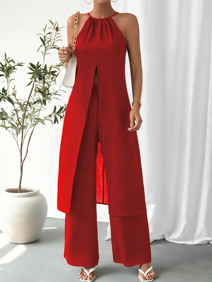 Eirini - Elegante Conjunto De Dos Piezas Sin Mangas