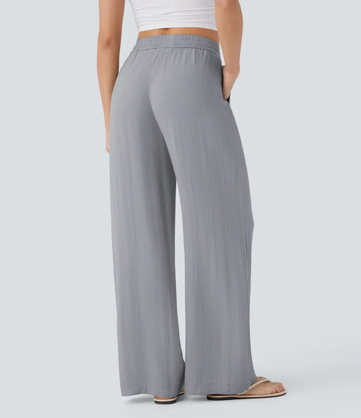 Zafeiria - Elegantes Pantalones De Lino