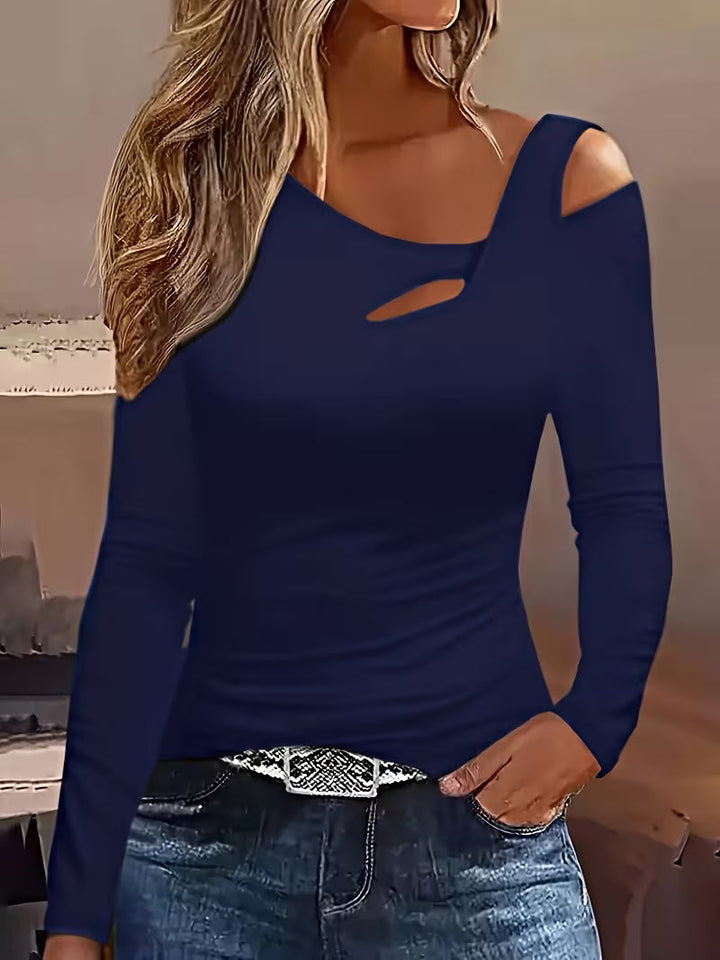 Ayza - Camiseta de Manga Larga Con Aberturas Asimétricas