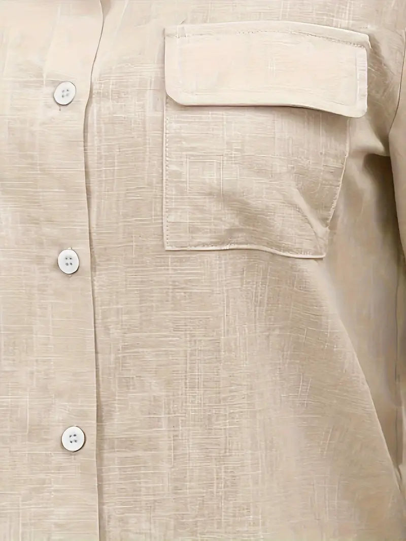 Athena - Camisa De Algodón Con Bolsillos Delanteros