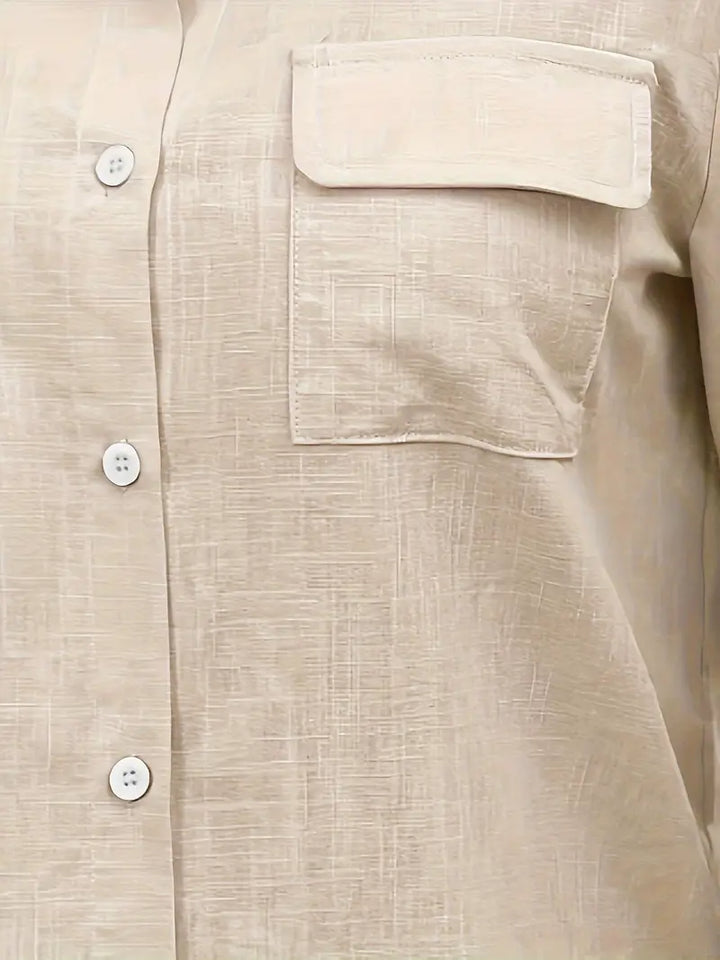Athena - Camisa De Algodón Con Bolsillos Delanteros