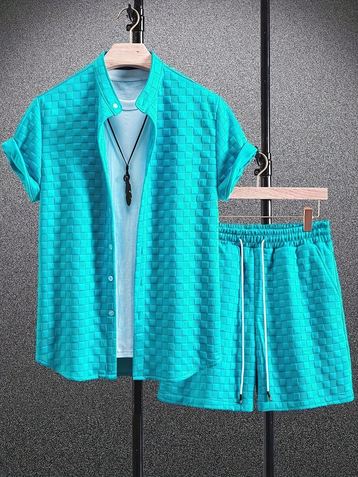 Zane - Conjunto Informal De Camiseta De Manga Corta y Pantalón Corto Para Verano