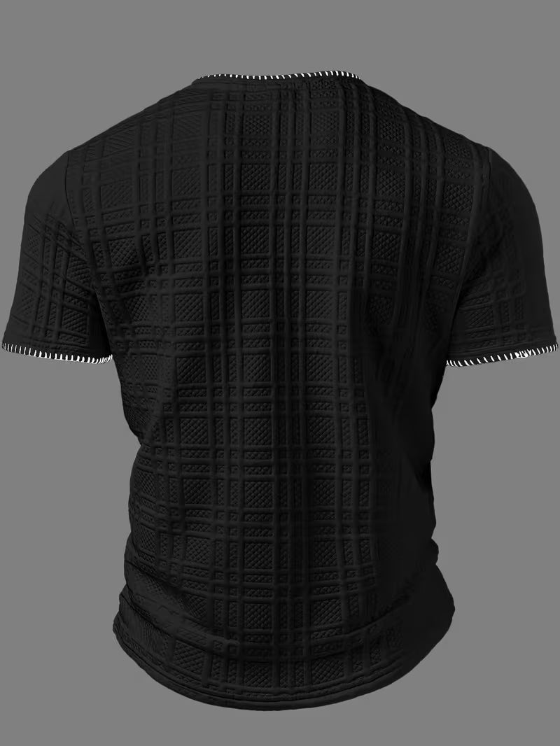Layton - Camiseta Henley De Manga Corta Con Textura