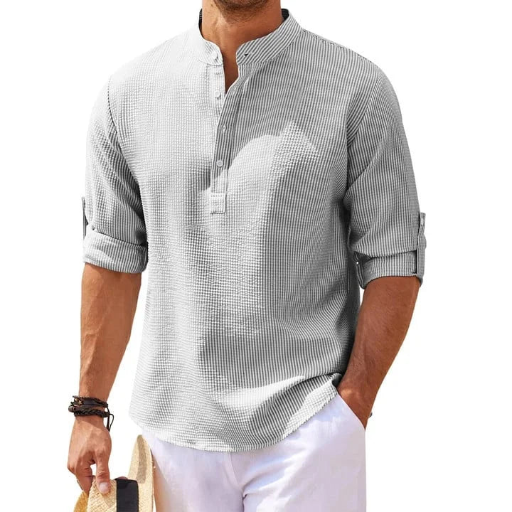 Tjeerd - Camisa Casual de Manga Larga
