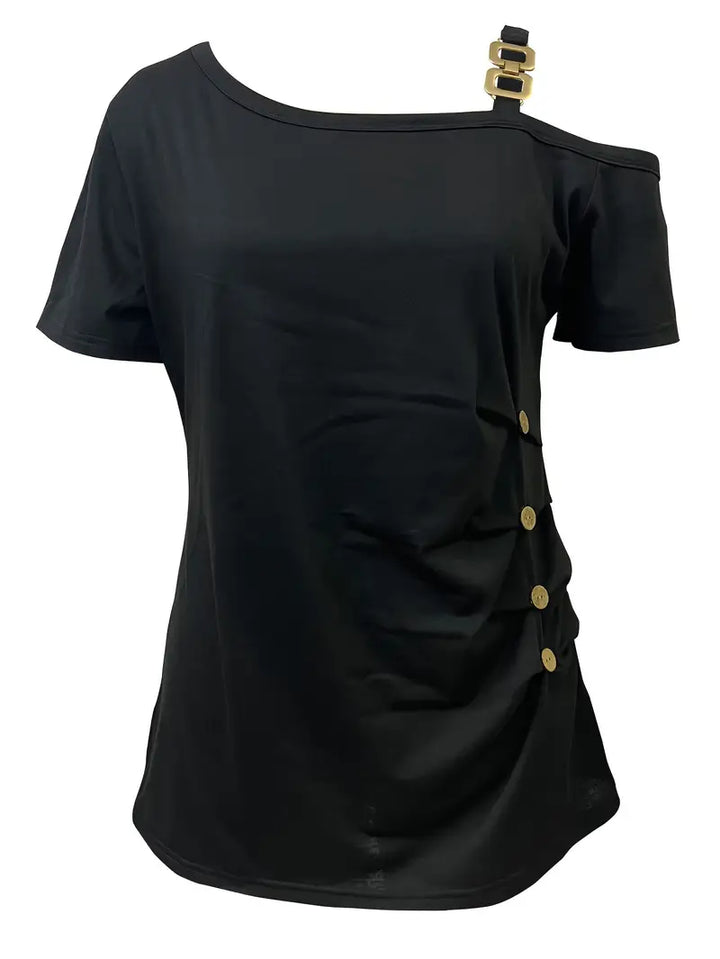 Ianthe - Camiseta Elegante De Manga Corta