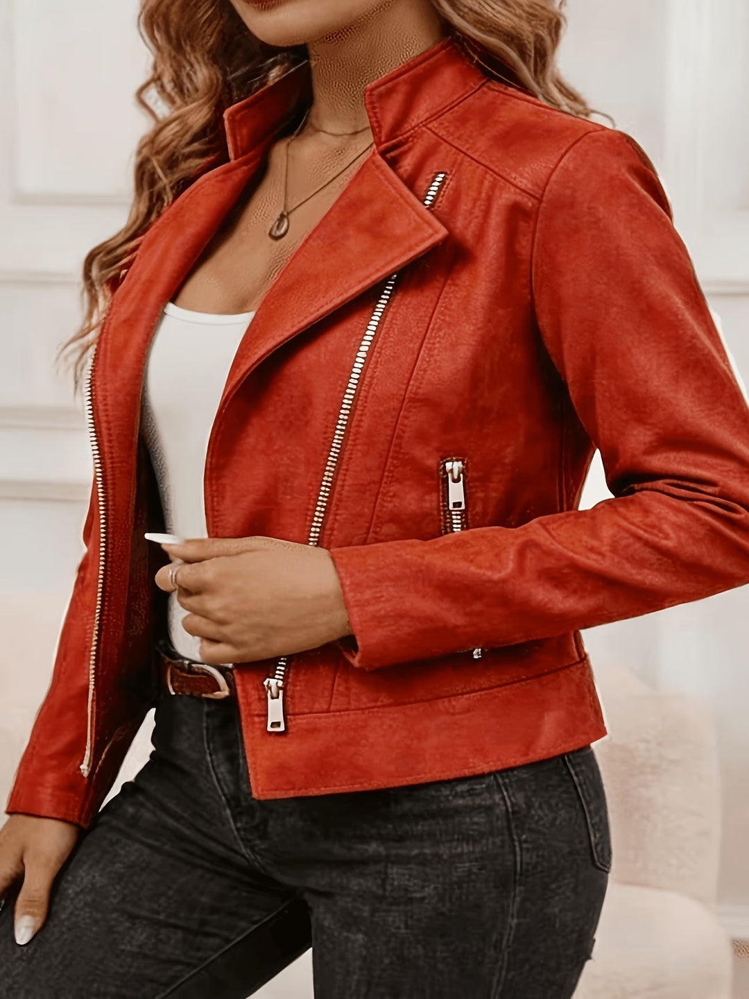 Amina - Chaqueta De Manga Larga Con Cremallera