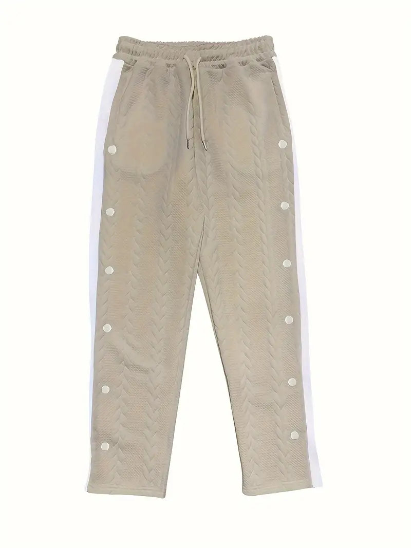 Jonass - Pantalones Anchos De Punto Con Botones Laterales
