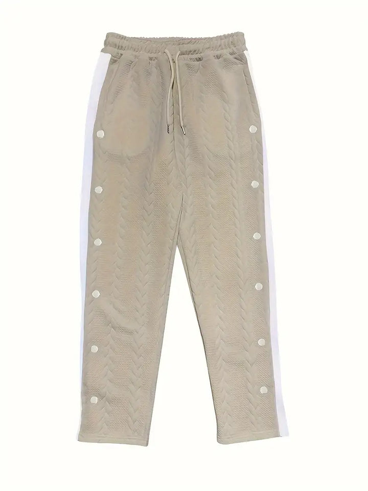 Jonass - Pantalones Anchos De Punto Con Botones Laterales
