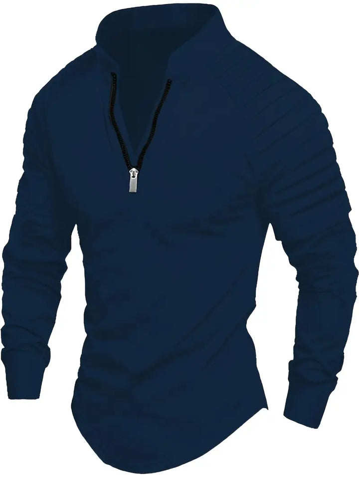 Linwood  - Manga Larga Polo Camisa Con Cremallera