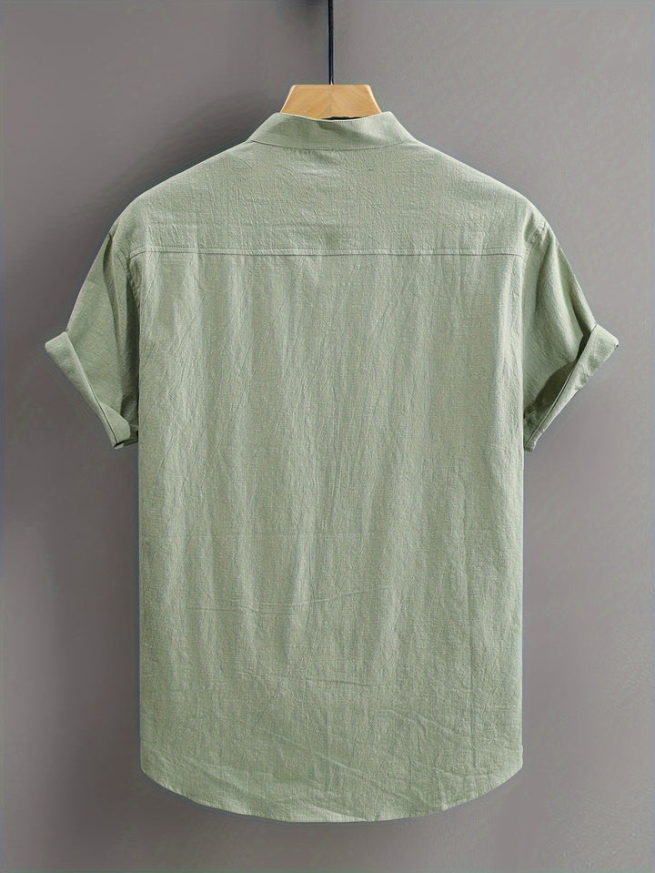Tejada - Camisa Informal De Algodón Con Bolsillo