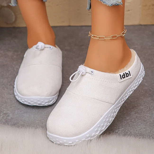 Damilya - Zapatos Sin Cordones De Ante Sintético Con Forro Polar Y Cordón Ajustable