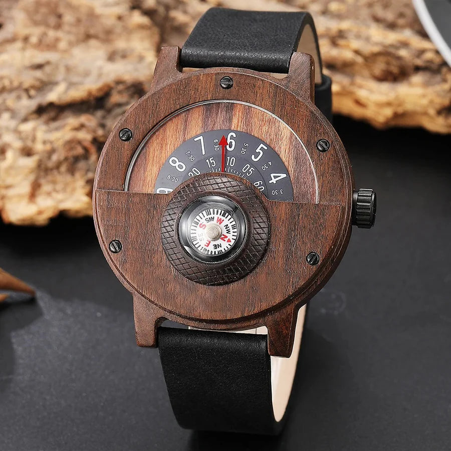 Stellan: Relojes de Madera con Correa de Cuero