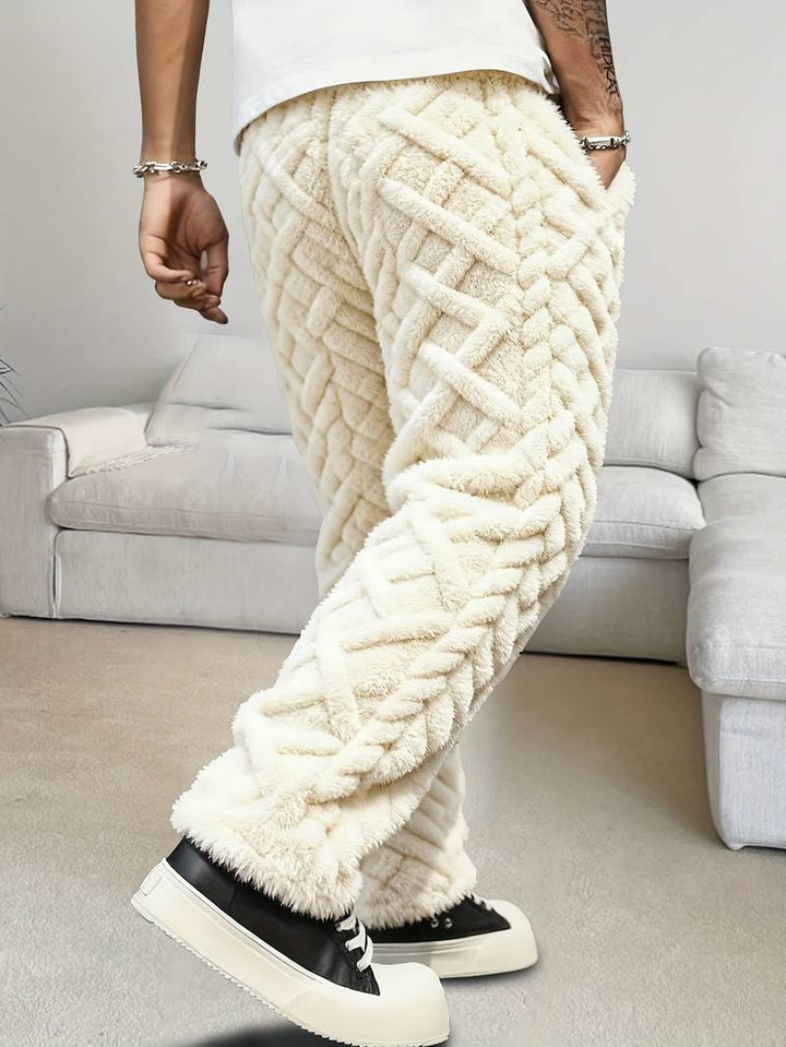 Zecharia - Pantalón Con Estampado Geométrico y Cintura Elástica