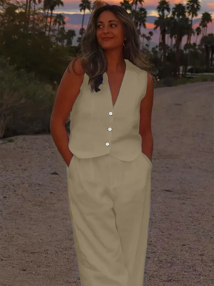 Jorja - Elegante Conjunto De Dos Pezas Sin Mangas
