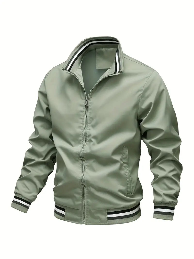 Stanton - Chaqueta Informal Con Cuello Alto Y Cremallera