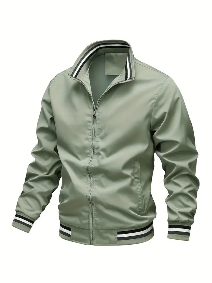 Stanton - Chaqueta Informal Con Cuello Alto Y Cremallera
