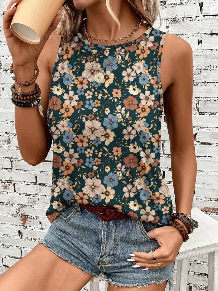 Lilou - Top Informal De Verano Con Estampado Floral