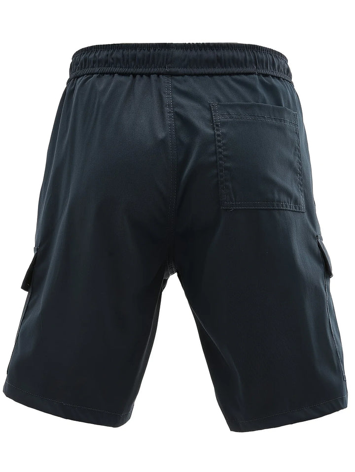 Lewand - Pantalones Cortos Cargo Elegantes y Holgados Con Bolsillo Lateral