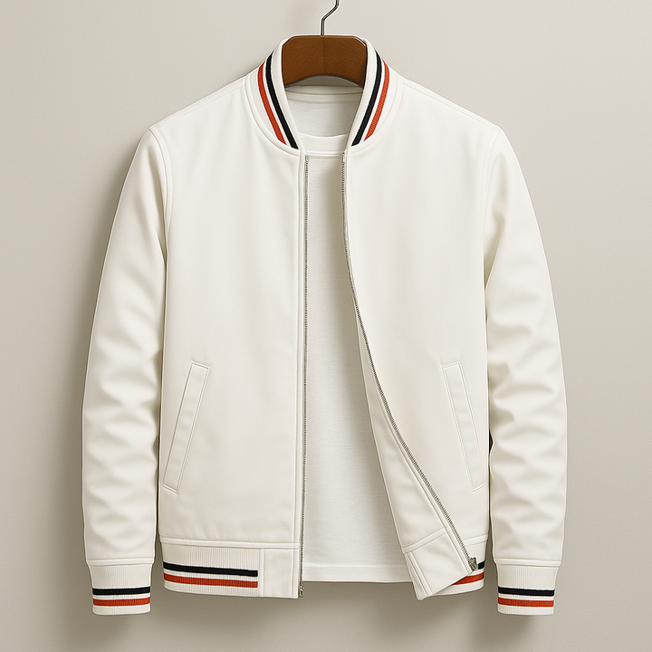 Gleb - Elegante Chaqueta Bomber Con Detalles De Rayas