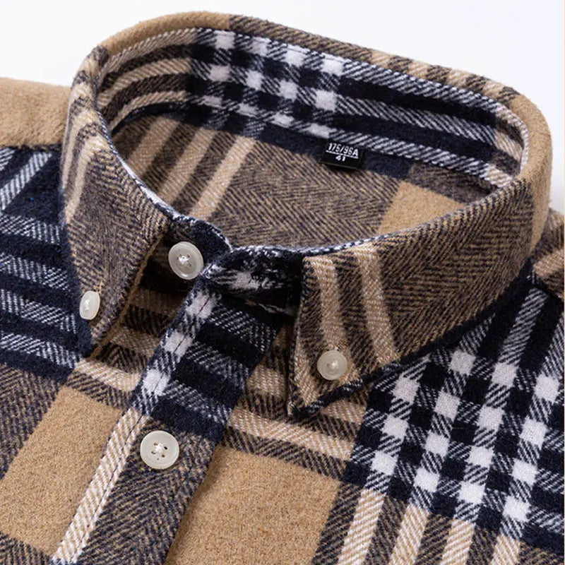 Joman - Camisa De Manga Larga a Cuadros Con Botones